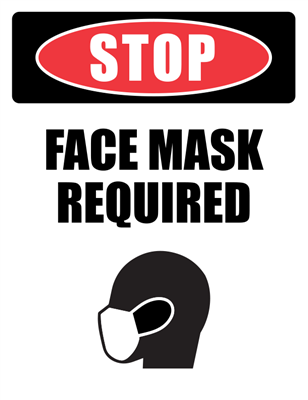Stop - Face Mask Required