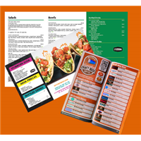 Menus - Disposable printed menus
