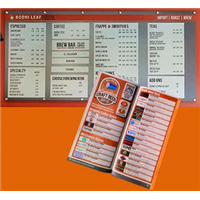 Menus - Disposable Menus and Wall Menus