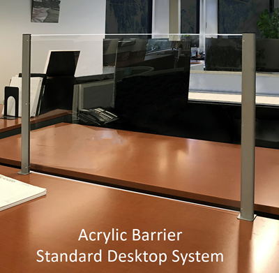 Acrylic Barriers with Side Supports