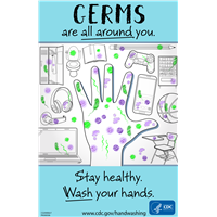 Germs Are All Around - Wash Hands