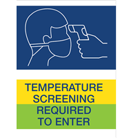 Temperature Screening Required to Enter Poster